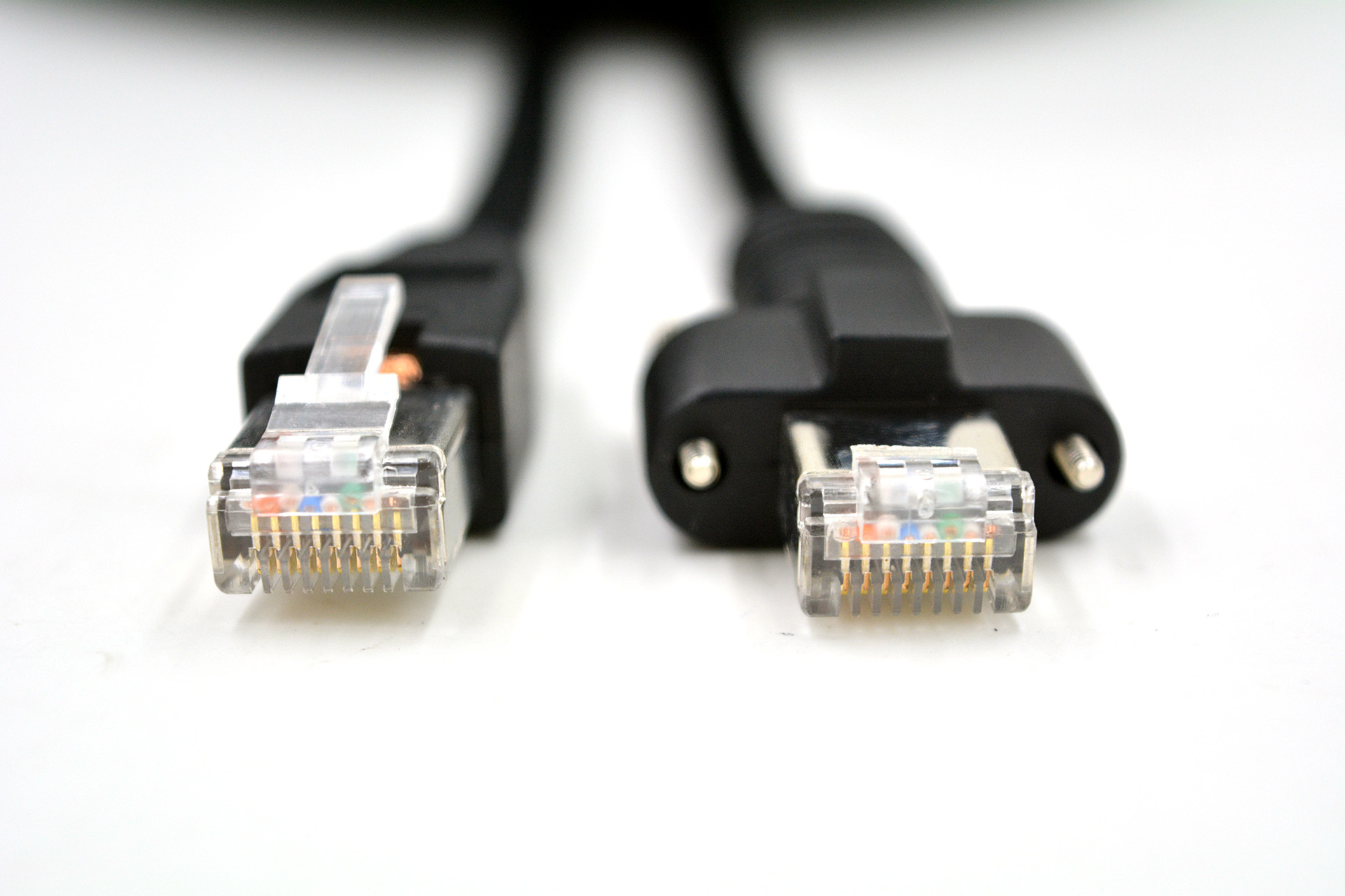 Cable de visión GigE Cat6 con tornillos de bloqueo RJ45