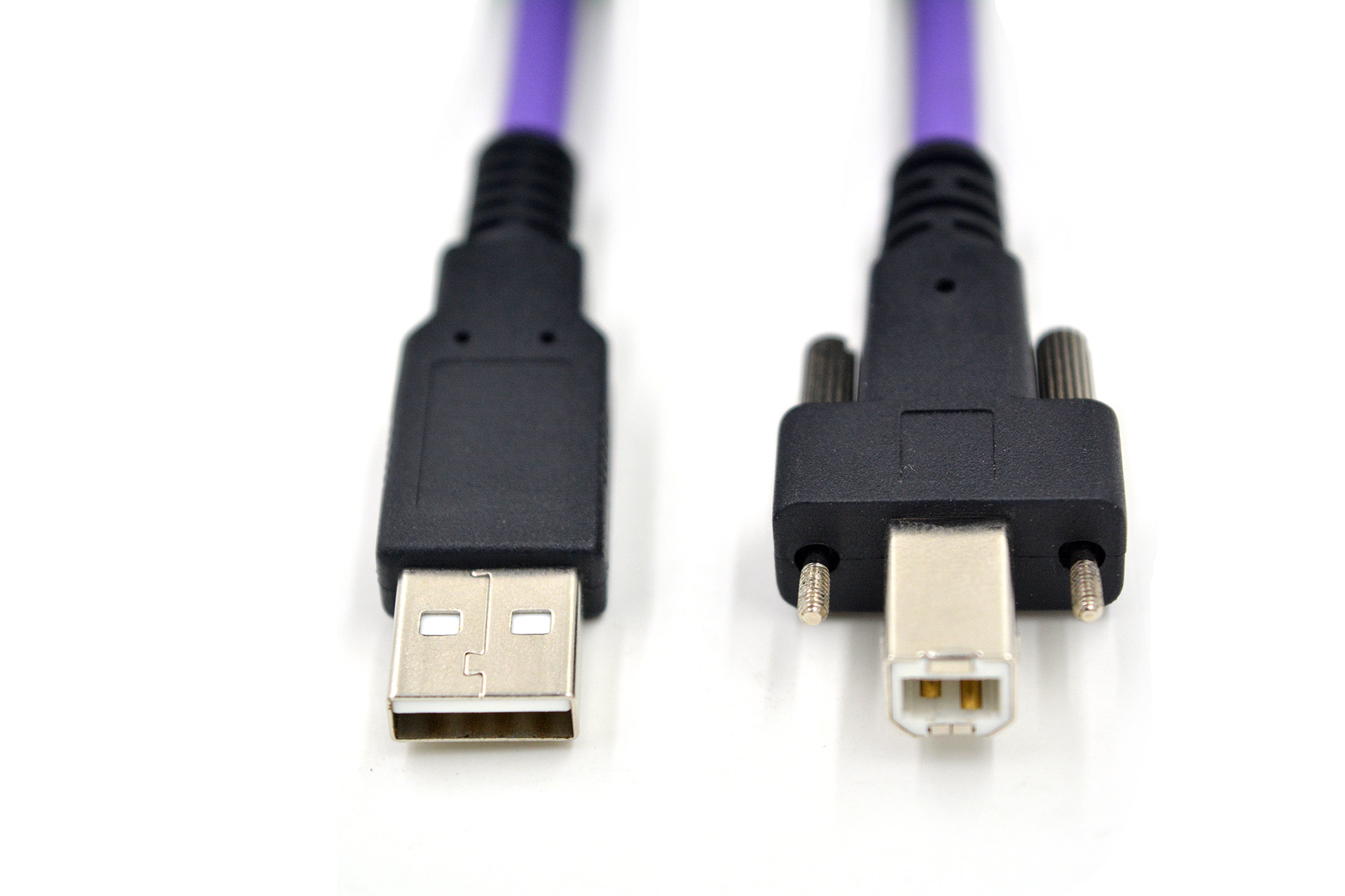 Cable USB 2.0 de tipo a A B con tornillos de bloqueo